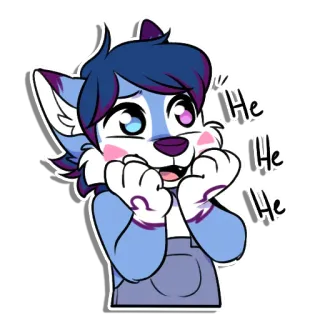 😂 He
He
He furry, dog, cute, character, cartoon telegram sticker