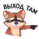 😠 Waschbär, Tier, Cartoon, Zeigen, Braun telegram sticker