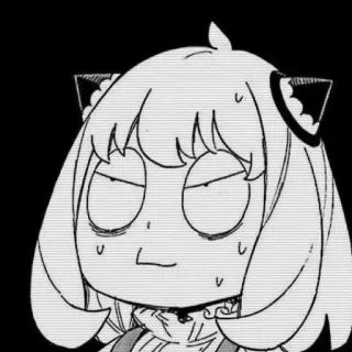 ☹️ Anya Spy x Family 아냐, 스파이 패밀리, 애니메이션, 만화, 만화영화, 귀여운, 웃긴 telegram sticker