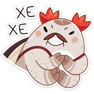 😈 XE XE sticker, cartoon, cute, character, funny telegram sticker