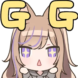 🤩 GG Аниме, Кавай, Милый, Мультфильм, Наклейка telegram sticker