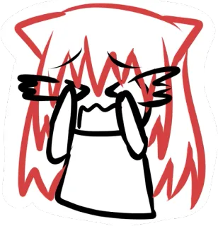 😭 울음, 슬픔, 애니메이션, 감정, 눈물 telegram sticker