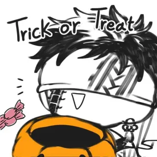 👑 Trick or Treat 할로윈, 트릭 오어 트릿, 사탕, 호박 telegram sticker