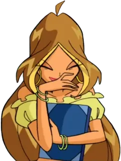 ☺️ Flora Winx Club desenho animado, fada, magia, menina, anime telegram sticker