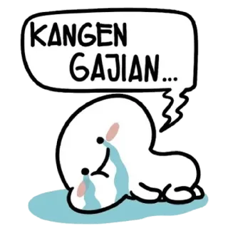 😭 KANGEN GAJIAN... chorando, salário, desenho animado, triste, desaparecido telegram sticker