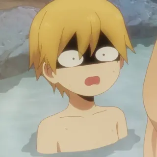 😰 Anime, Karakter, Onsen, Mandi whatsapp sticker