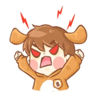 😡 bravo, desenho animado, personagem, expressão, furioso, ilustração, adesivo telegram sticker