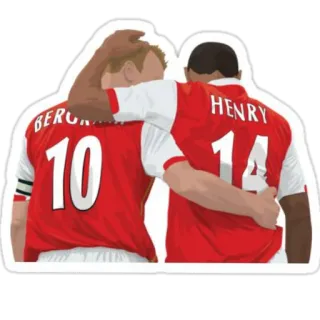 👏 BERGKAMP 10 HENRY 14 football, soccer, bergkamp, henry, arsenal, sports telegram sticker