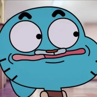 😟 Gumball Watterson The Amazing World of Gumball kartun, kucing biru, muka lucu, animasi, acara tv telegram sticker