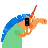 π unicorn, selfie, animal, cartoon, cute telegram sticker