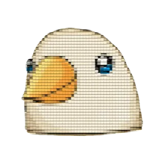 🐦 animal, bird, goose, duck, pixel, square telegram sticker