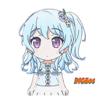 ❗️ 动漫, Q版, 可爱, 女孩, 卡通 whatsapp sticker