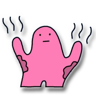 💩 ステッカー, ピンク, モンスター, 漫画, キャラクター telegram sticker