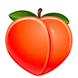 ๐ peach, fruit, emoji, food, butt, rear whatsapp sticker