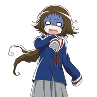 😱 anime, girl, angry, confused telegram sticker