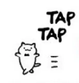🚶 TAP TAP Katze, Tippen, Süß, Cartoon, Sticker telegram sticker