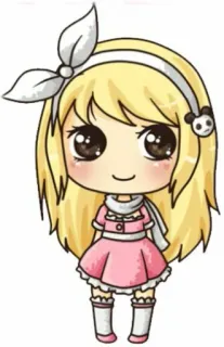 😀 ちび, かわいい, 漫画, 可愛い, アニメ, 女の子, ステッカー telegram sticker