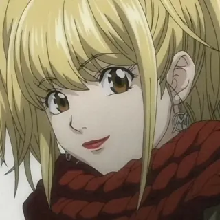 🙂 Misa Amane Death Note Anime, Mangá, loira, Misa Amane, Death Note, Personagem, Brincos telegram sticker