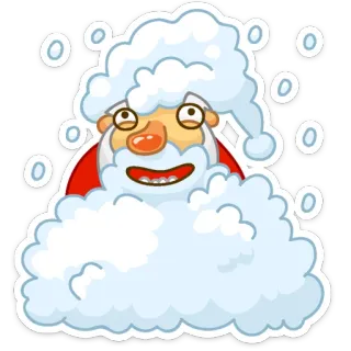 👻 Santa Claus Père Noël, Noël, Fêtes, Hiver, Dessin animé, Mignon, Festif whatsapp sticker