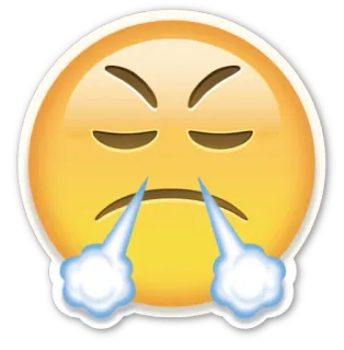 😤 arrabbiato, emoji, matto, contrariato, vapore, furioso, seccato telegram sticker