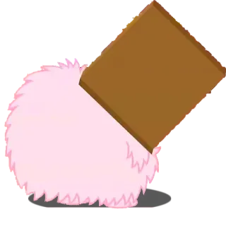 🎒 powder puff, makeup, cosmetics, beauty, pink, fluffy telegram sticker