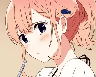 ☺️ anime girl, illustration, pink hair, cute, cartoon, drawing telegram sticker