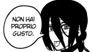 😂 NON HAI PROPRIO GUSTO. italiano, manga, diálogo, bocadillo whatsapp sticker
