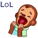 🐵 LOL singe, rire, emoji, dessin animé whatsapp sticker