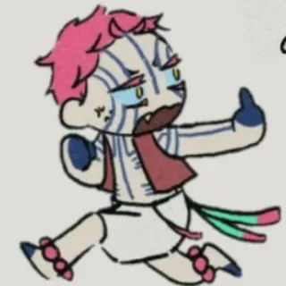 🖕 Akaza Demon Slayer Аказа, Клинок, рассекающий демонов, Аниме, Персонаж, Наклейка telegram sticker