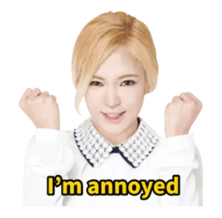🙃 I'm annoyed irritada, mulher, frustrada, chateada whatsapp sticker