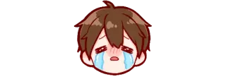 😭 płacz, anime, smutny, łzy, emocjonalny, kreskówka telegram sticker