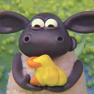 🍄 Shaun the Sheep Shaun, vita da pecora, Pecora cartone animato, Animazione, Pecora, Animale telegram sticker