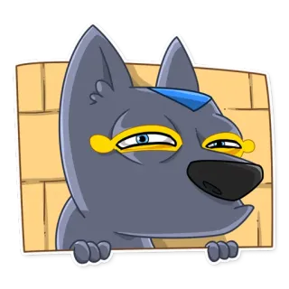 😕 강아지, 안경, 만화, 동물, 애완동물 telegram sticker