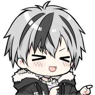 👈 Аниме, Манга, Мультфильм, Чиби, Милый, Персонаж, Иллюстрация telegram sticker
