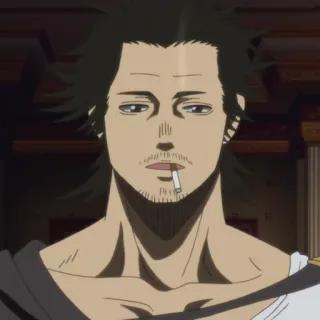 🚬 Yami Sukehiro Black Clover Anime, Manga, Cigarette, Personnage, Black Clover, Yami Sukehiro telegram sticker