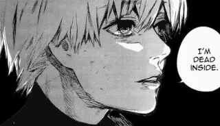 ☠️ I'M DEAD INSIDE. anime, manga, dead inside, emotional, sad, quote telegram sticker
