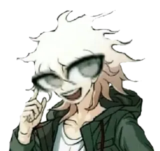 👁‍🗨 Nagito Komaeda Danganronpa Anime, Personnage, Lunettes, Sourire, Danganronpa, Komaeda telegram sticker