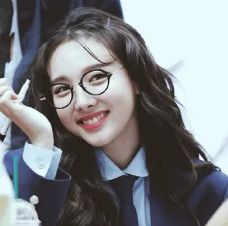 🕸 woman, glasses, smiling, portrait, girl telegram sticker
