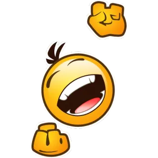 🎉 emoji, face, laugh, expression, yellow telegram sticker