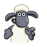 😉 Shaun Shaun the Sheep Shaun the Sheep, sheep, cartoon, animal, Aardman telegram sticker