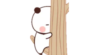 🍩 Panda, Niedlich, Tier, Baum telegram sticker