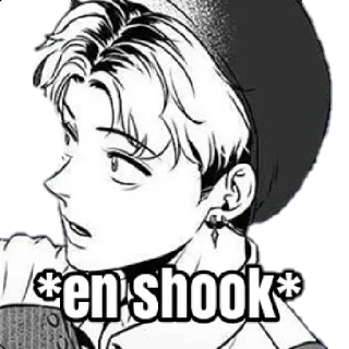 😦 *en shook* shocked, anime, manga, shook, expression telegram sticker