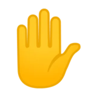 ✋ hand, emoji, stop, gesture telegram sticker