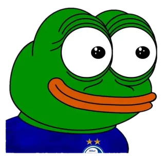 ⚽️ Pepe the Frog pepe, katak, meme, meme internet, kartun whatsapp sticker