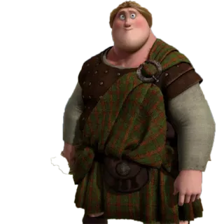☺️ Young Macintosh Brave Dibujos animados, Personaje, Brave, Young Macintosh, Escocés, Falda escocesa, Disney, Pixar whatsapp sticker