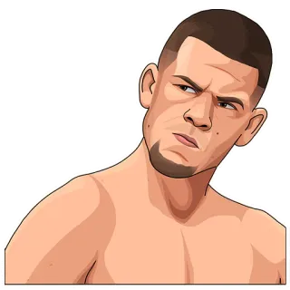 🤔 Nate Diaz Nate Diaz, MMA, fighter, UFC, athlete telegram sticker