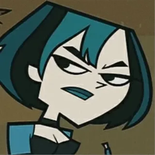 🌿 Gwen Total Drama animasi, kartun, acara tv, remaja, goth telegram sticker