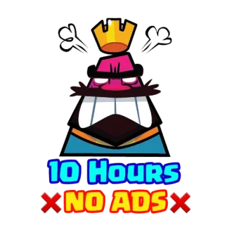 ❌ 10 HOURS
NO ADS Gaming, Juego móvil, Clash Royale, Juego, Sin anuncios, 10 horas whatsapp sticker