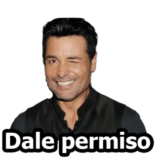 🙏 Dale permiso Chayanne, Cantor, Celebridade, Piscadela, Dale permiso telegram sticker