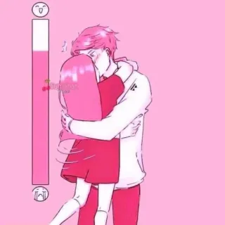 🤗 love, couple, pink, relationship, hug, romance telegram sticker
